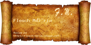 Flesch Mária névjegykártya